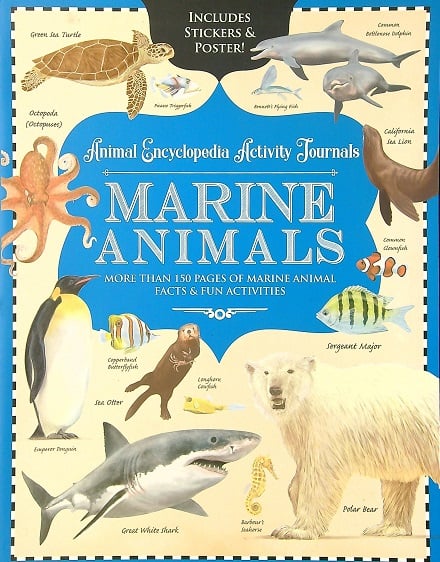 Marine Animals: More than 150 Pages of Marine Animal Facts & Fun Activities  (Animal Encyclopedia Activity Journal) | Paperback Format 
