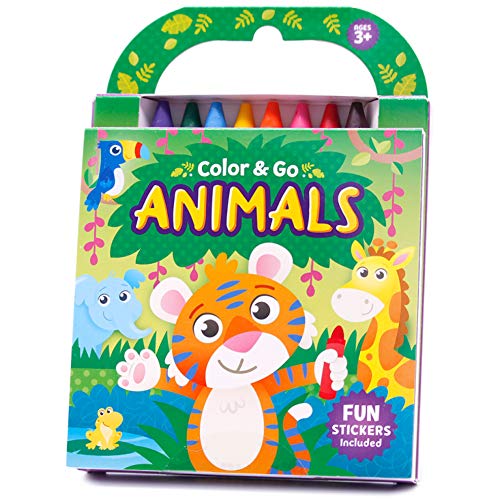 Download Animals Coloring Book With Crayons Color Go Softcover Format Kidsbooks Com Canada