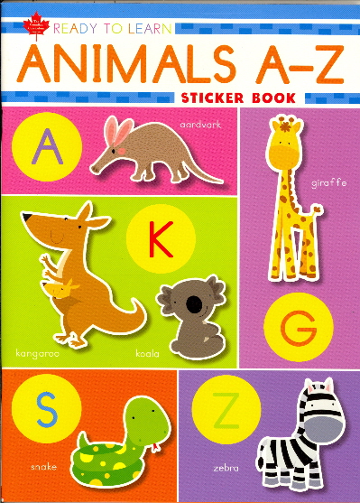 Animals A-Z Sticker Book (Ready to Learn, Canadian Curriculum Series) |  Softcover Format 